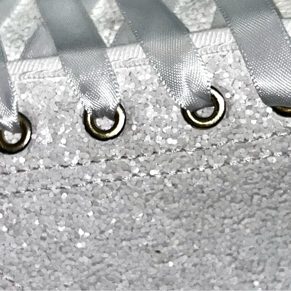 Kate Spade-Trista Glitter Sneaker in white size 8 1/2 - Picture 10 of 16